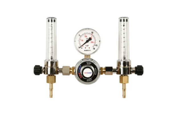 Kasweld-1803-F2-Argon-Basinc-Dusurucu_01.webp 1803_F2 Çift Flowmetreli Argon 1800 Serisi Postabaşı Basınç Düşürücü